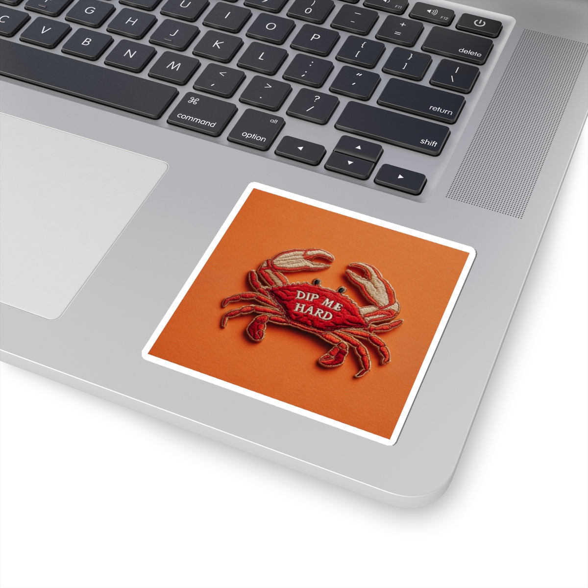 Crab 'Dip Me Hard' Kiss-Cut Sticker — Boiling Pot Crab